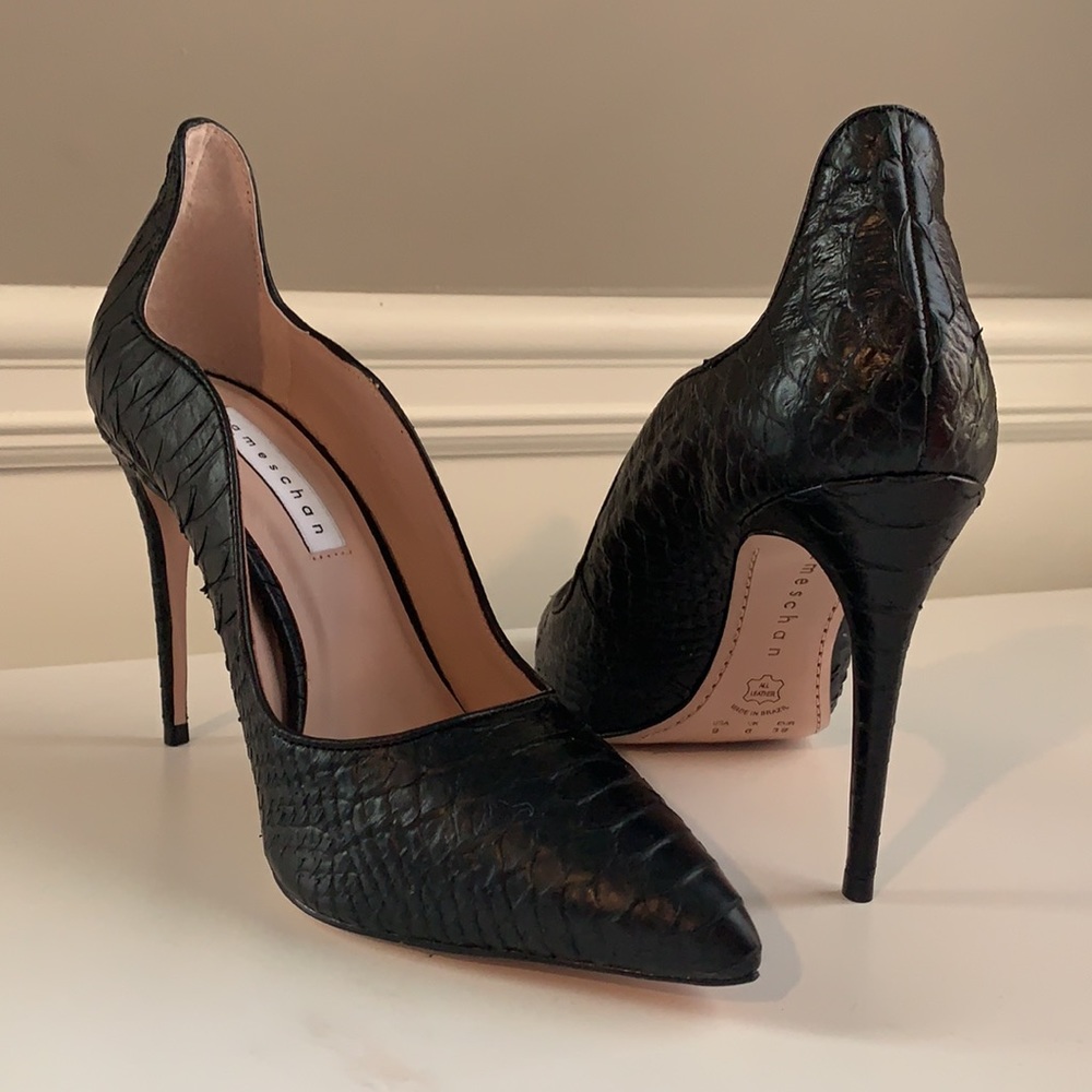 JAMES CHAN Black Anika Ii Curved Pumps